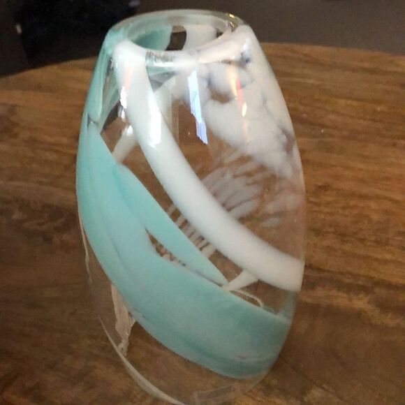 VAXCEL Milano Bronze Mini Pendant Ceiling Light Blue Glass - Picture 7 of 7